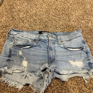 Express denim jean shorts
